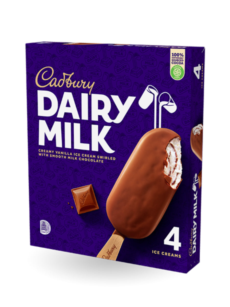 CADBURY DAIRY MILK ICE CREAM 4X100ML Village Grocer Tamarind Square